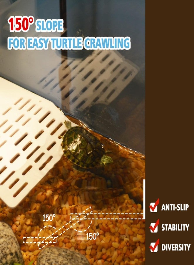 SHIGATSU 2IN1 Turtle Basking Platform for Turtle Tank,Turtle Platform with Suction Cup for Turtles, Lizards and Frogs, Reptile Habitat - Image 4